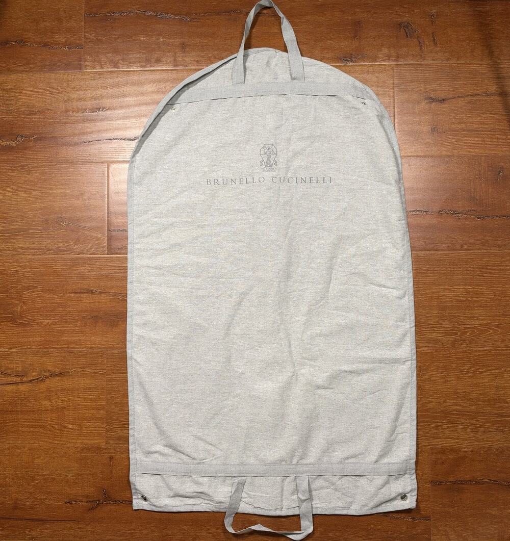 Brunello Cucinelli Suit Garment Bag 38"x24" Gray Dust Cover Protector Travel